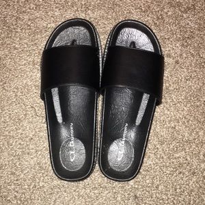 Black with bling edges sliders